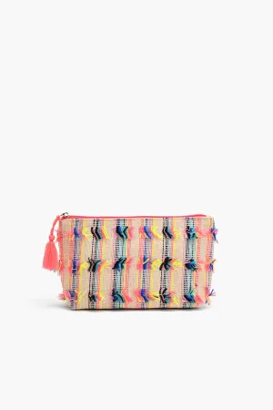 Mexican Striped Handwoven Jacquard Cosmetic Pouch