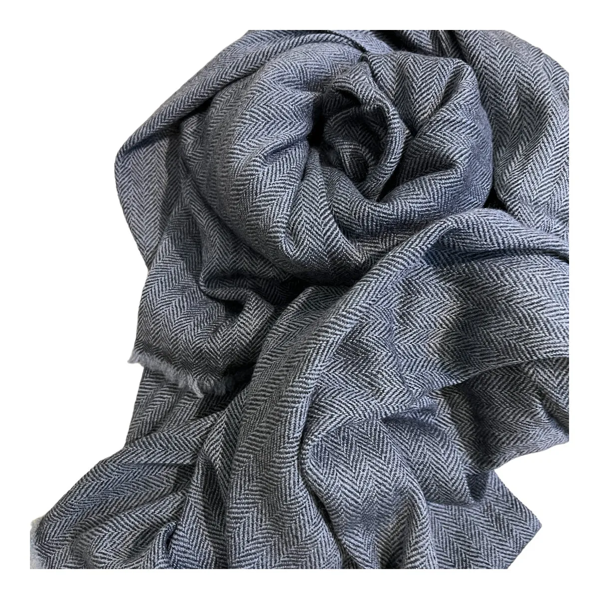 Atelier Alpiniste Cashmere Blanket Herringbone light grey