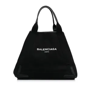 Balenciaga Navy Cabas Tote M (SHG-ZCKD8U)