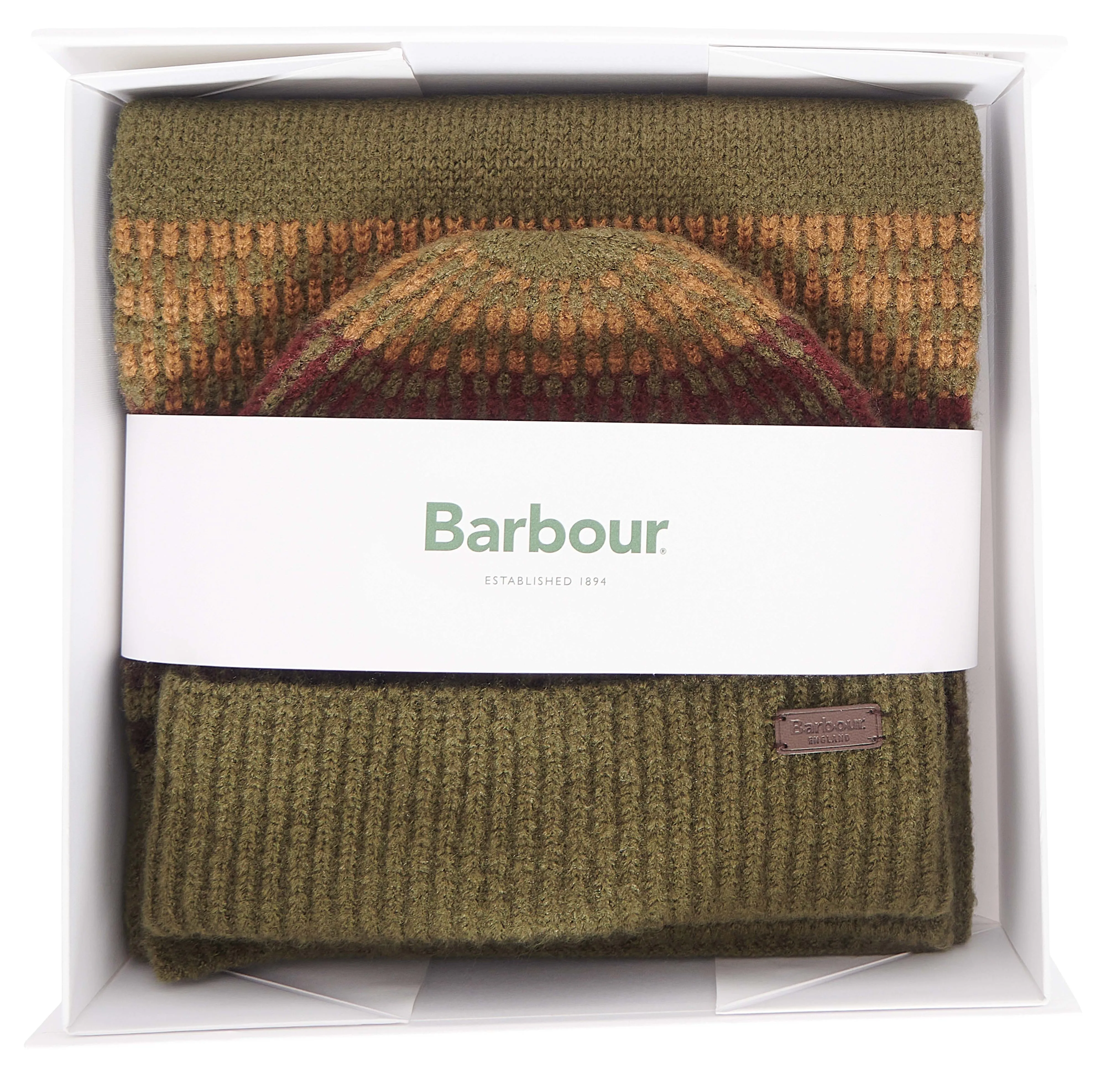 Barbour Branton Beanie & Scarf Gift Set