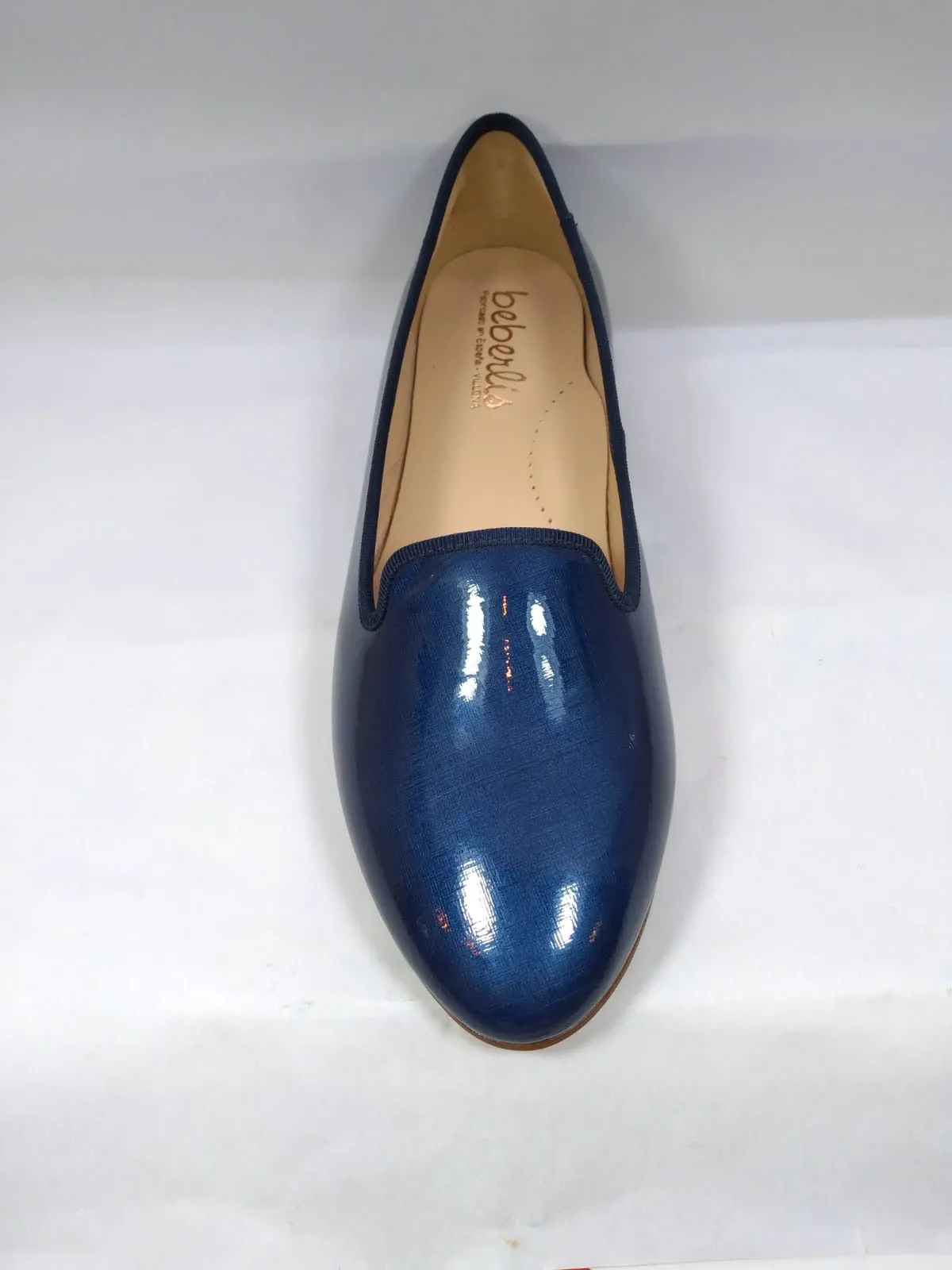 Beberlis Patent Sofia Navy Blue Flats