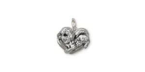 Bichon Frise Charm Jewelry Sterling Silver Handmade Dog Charm BC5-C