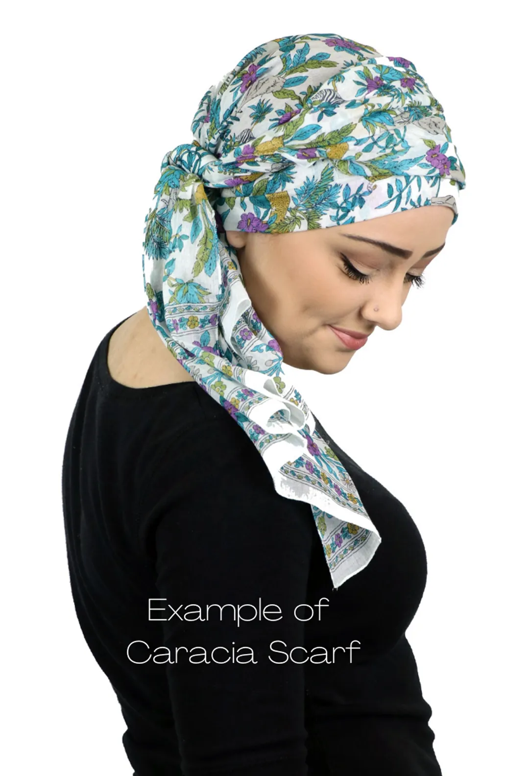 Caracia Cotton Head Scarves Lightweight Summer Head Wraps Chemo Headwear for Women Seashore