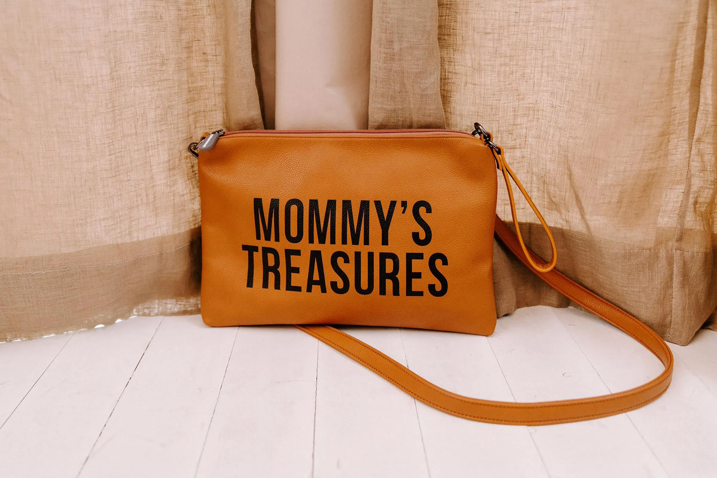 Childhome Mommy Clutch Leather Look Brown