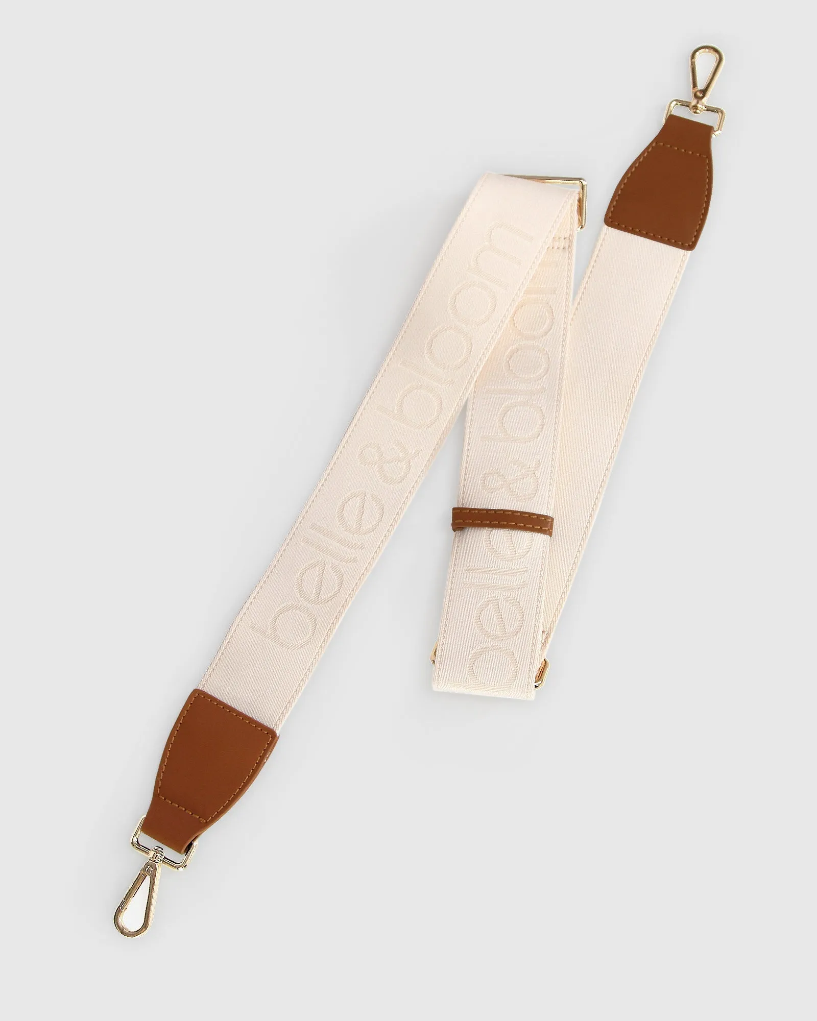 Classic Weft Shoulder Strap - Cream/Camel