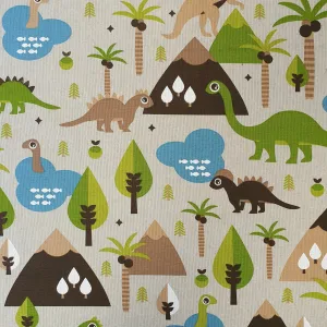 Cotton Linen-Look - DINOSAURS