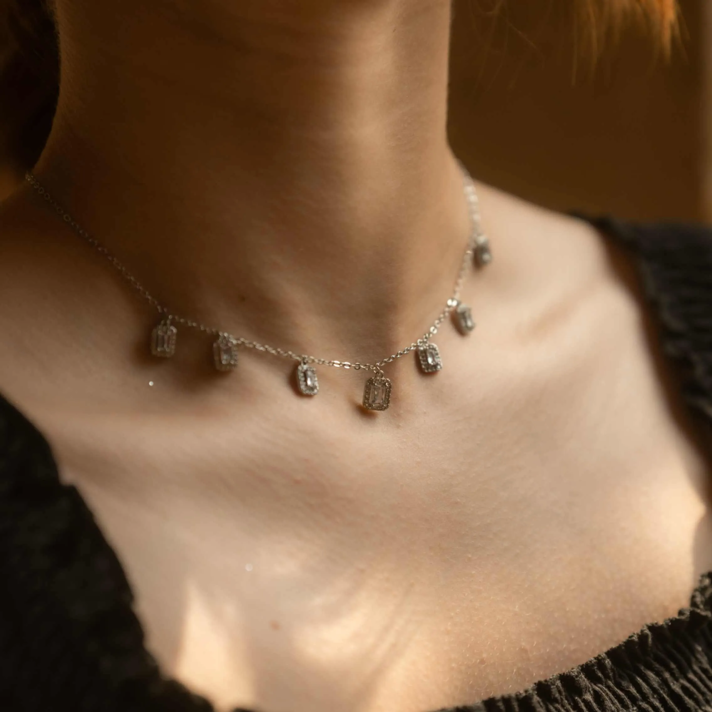 Delicate Rectangular Sleek Choker