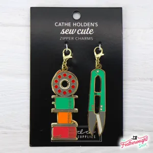 Enamel Charm Zipper Pull by Cathe Holden - BOBBINS & SNIPS