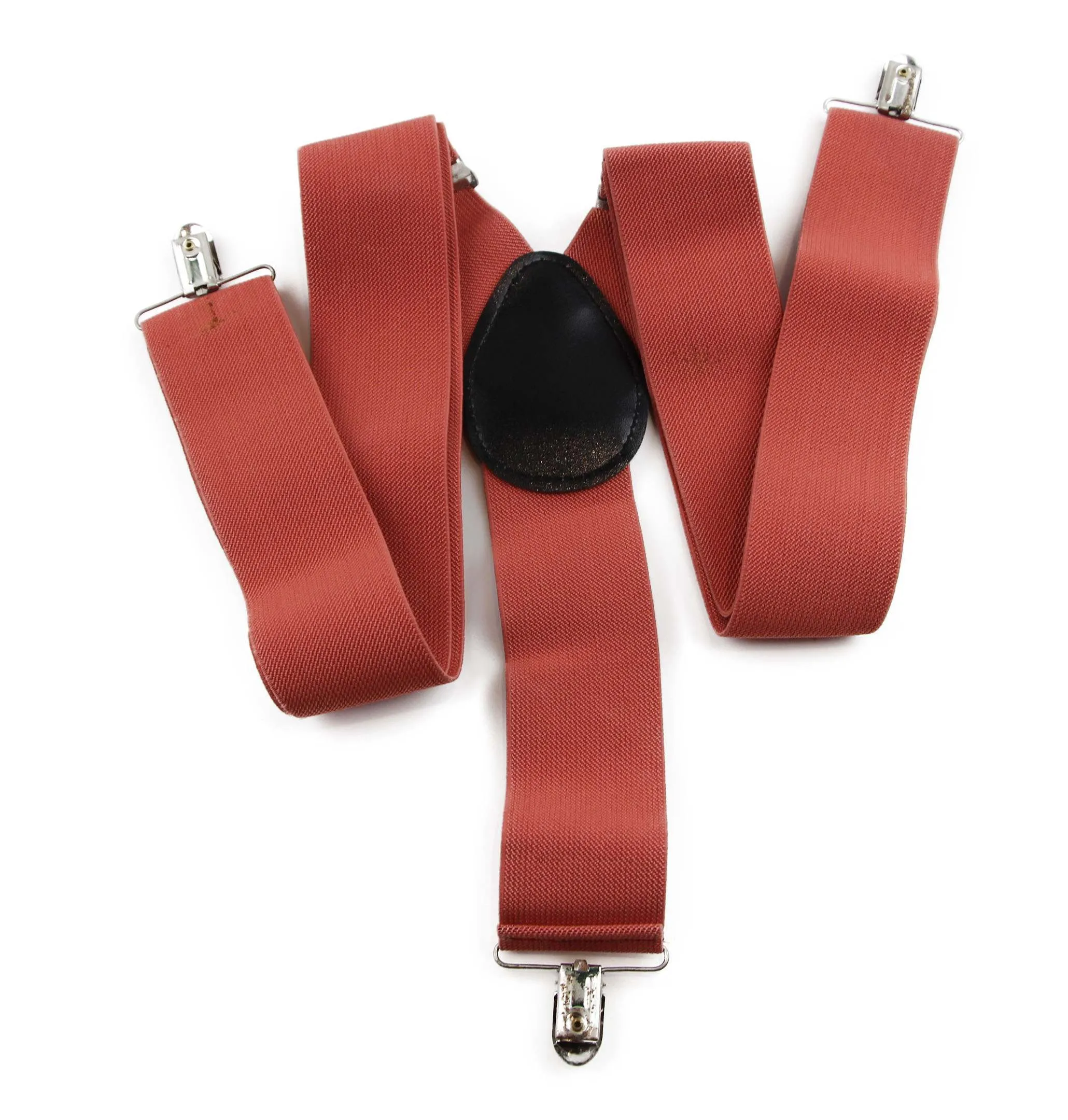 Extra Wide Heavy Duty Adjustable 120cm Coral Adult Mens Suspenders