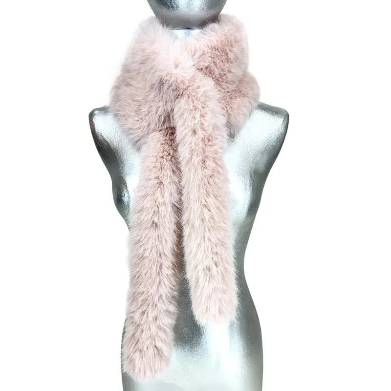 Faux Fur Stole - Light Pink