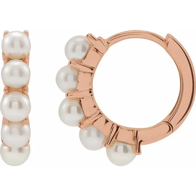 Freshwater Pearl Hoop Earrings