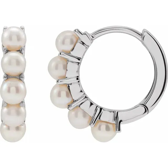 Freshwater Pearl Hoop Earrings