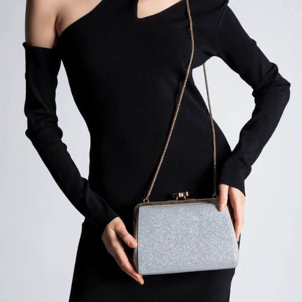 Furla Evening Mini Clutch Bag - Argento Silver