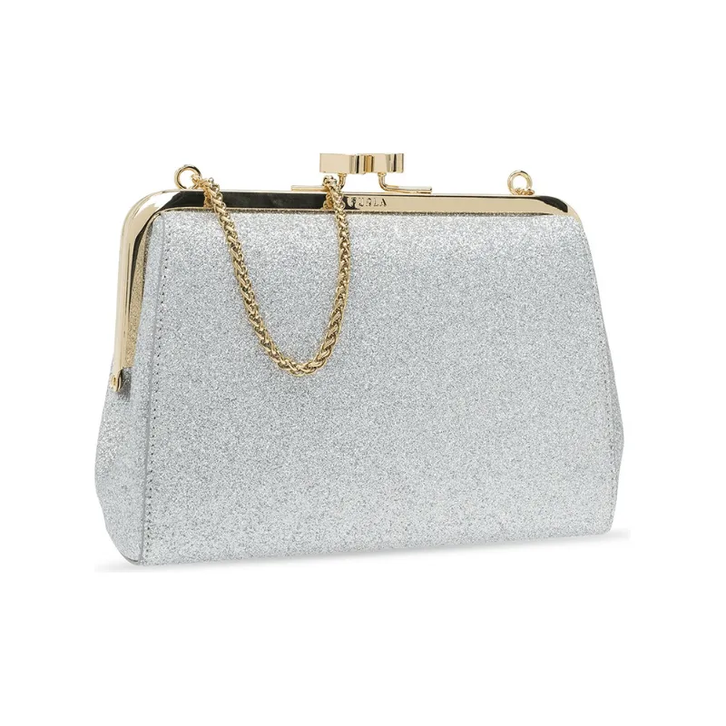 Furla Evening Mini Clutch Bag - Argento Silver