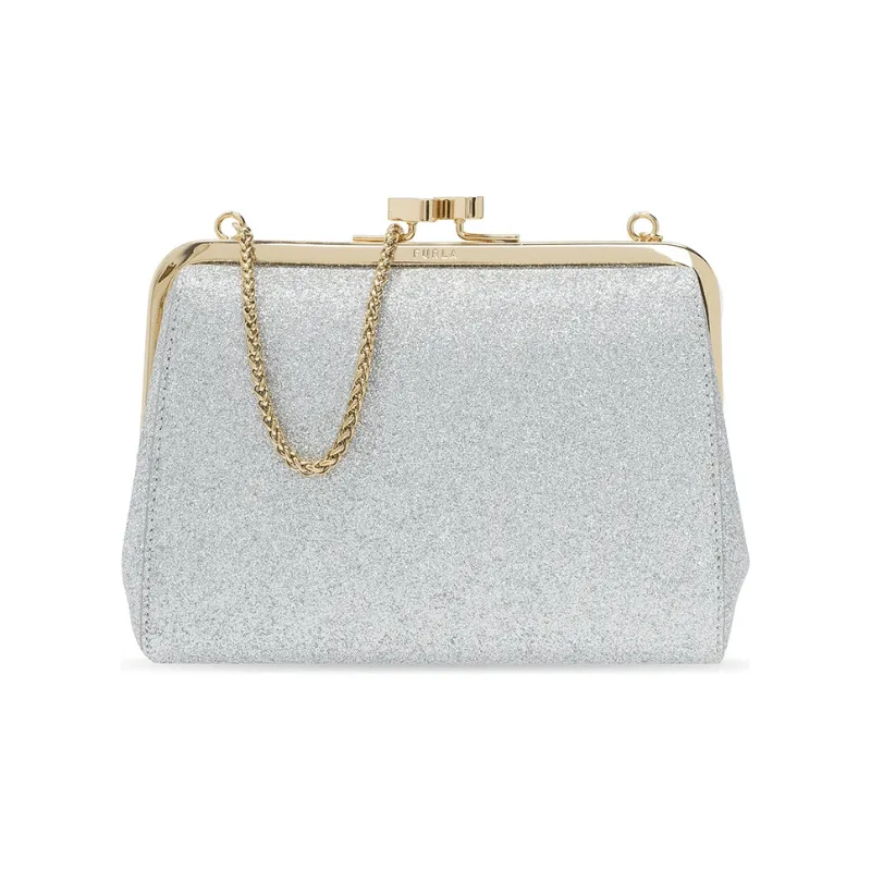 Furla Evening Mini Clutch Bag - Argento Silver