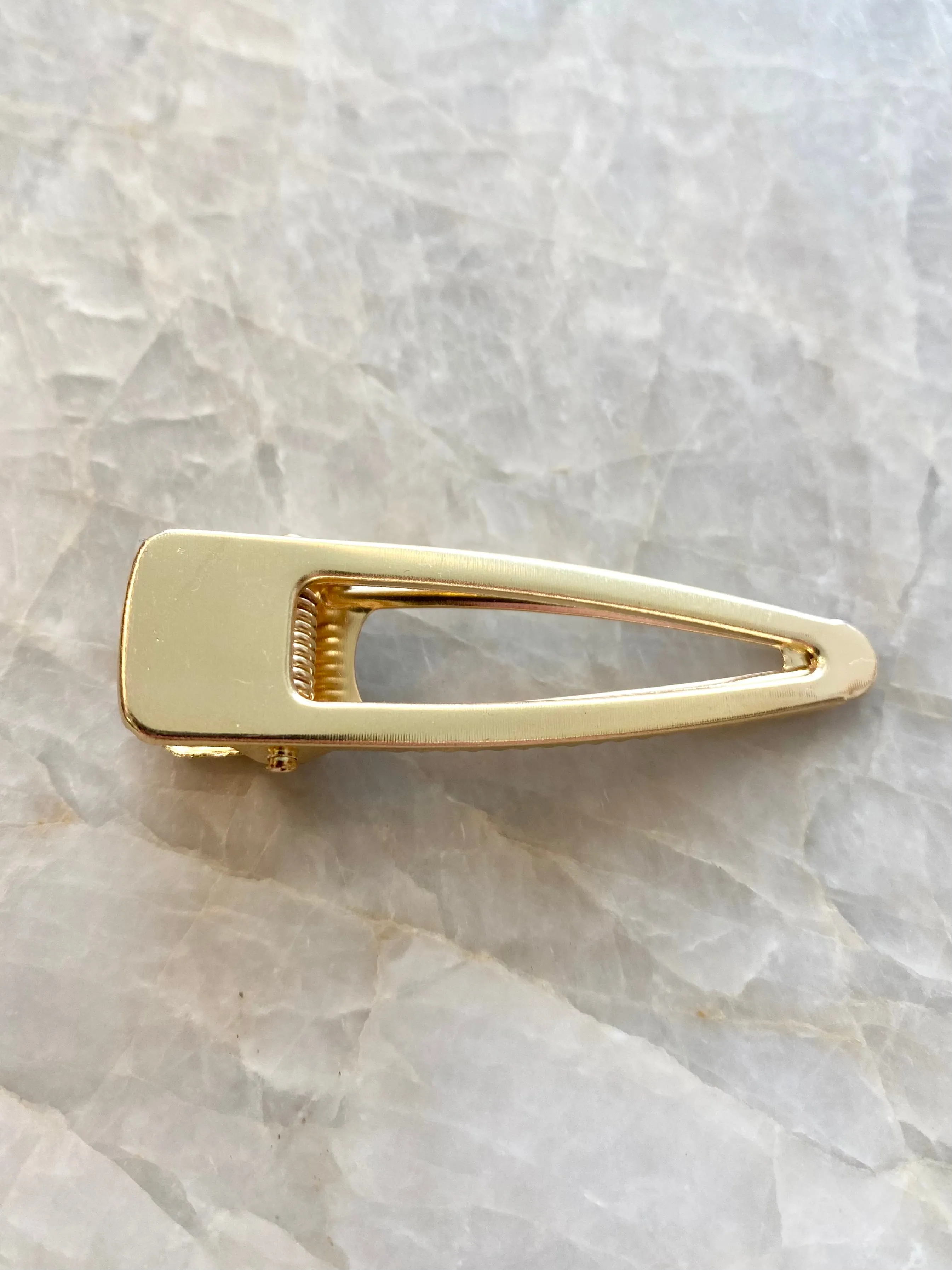 Gold Tone V Hair Clips