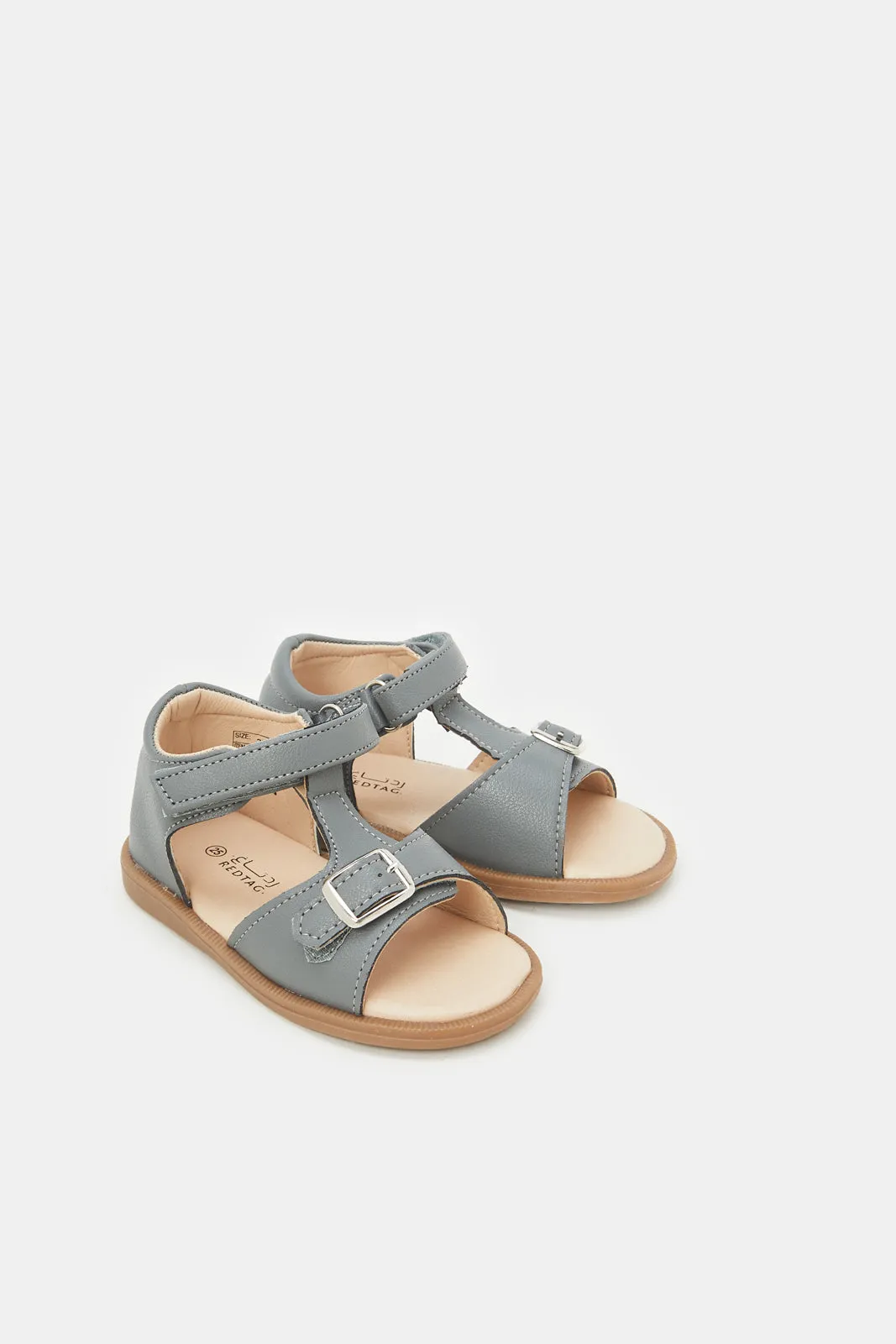 Grey Buckle Sandal