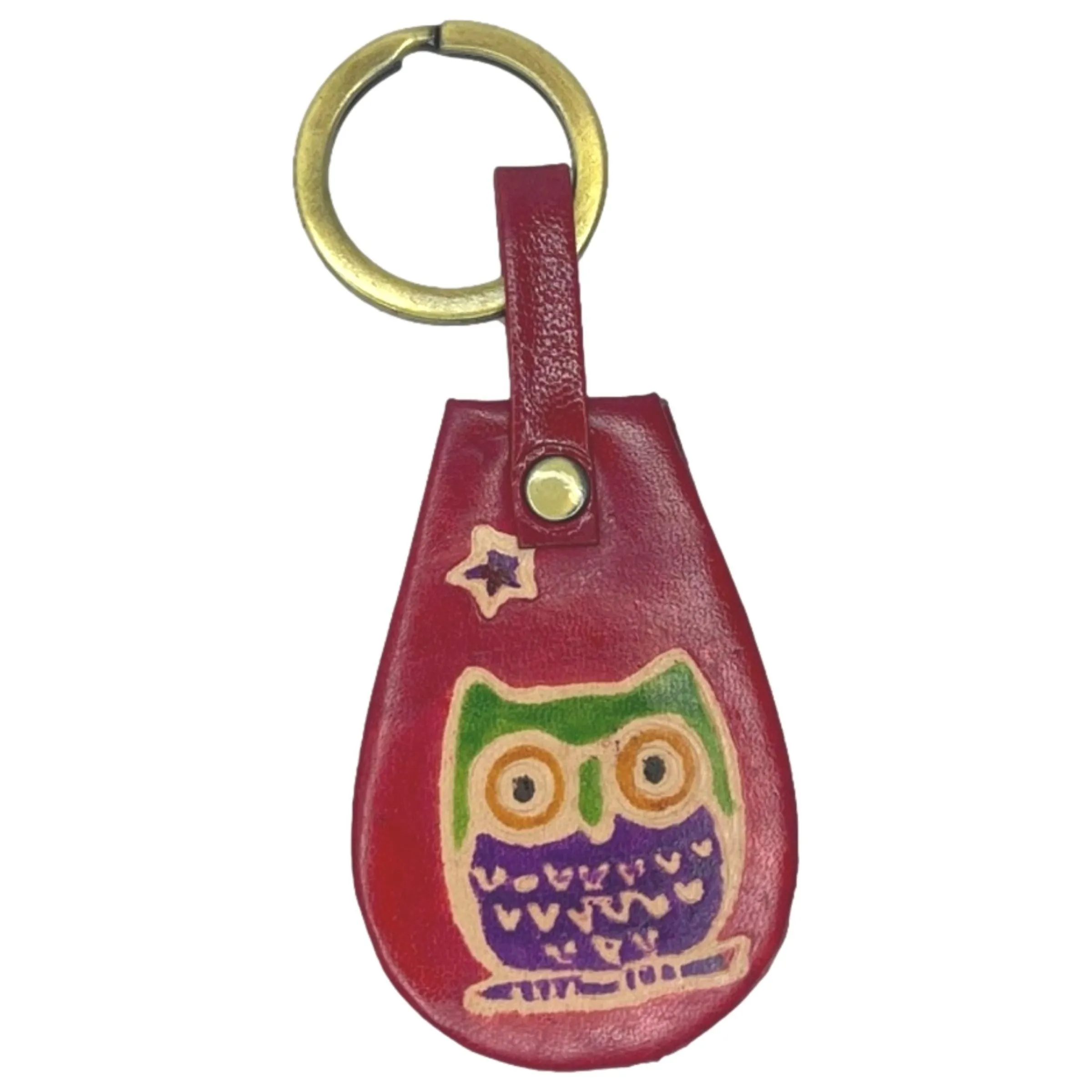 Hand Painted Shantiniketan Leather Key Chains