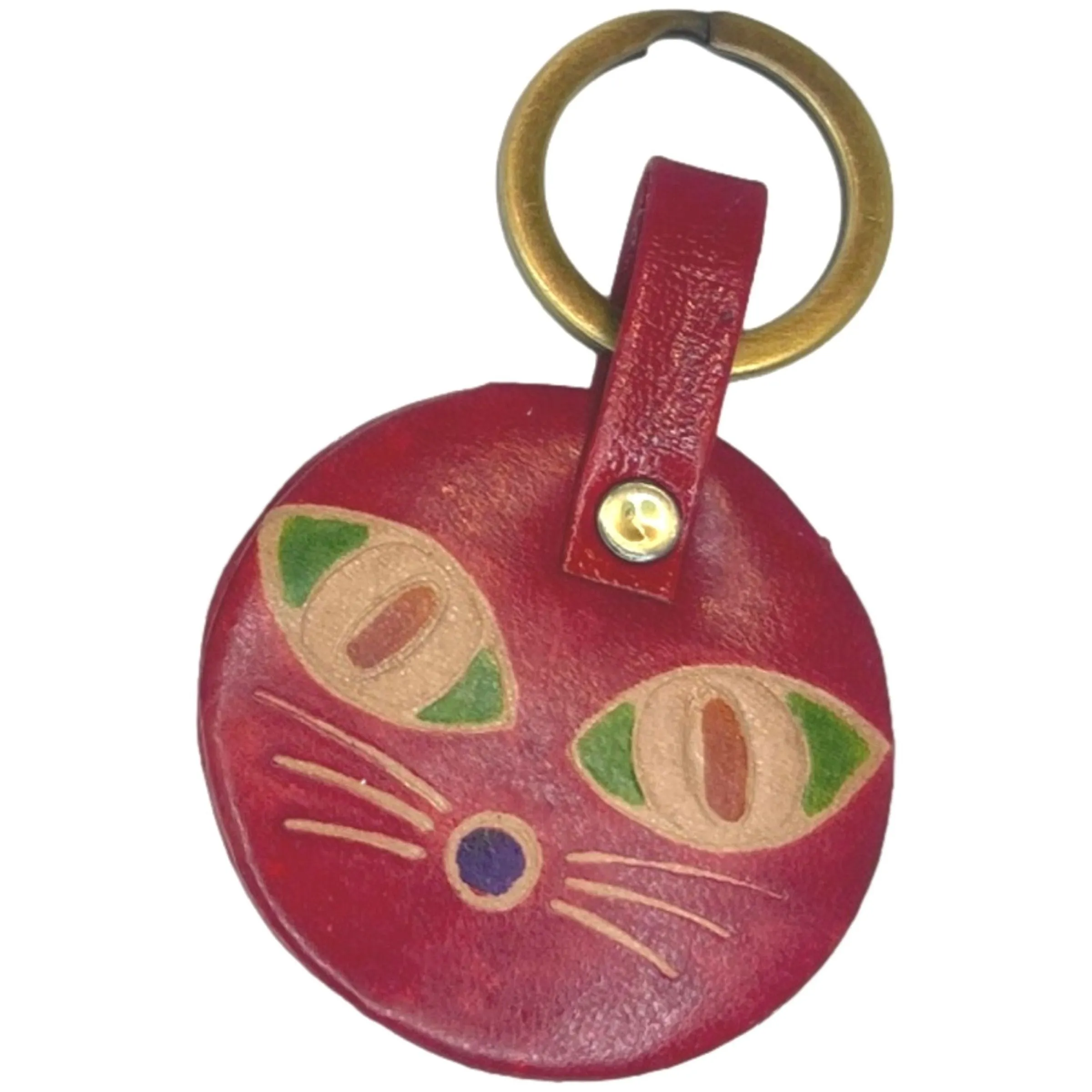 Hand Painted Shantiniketan Leather Key Chains