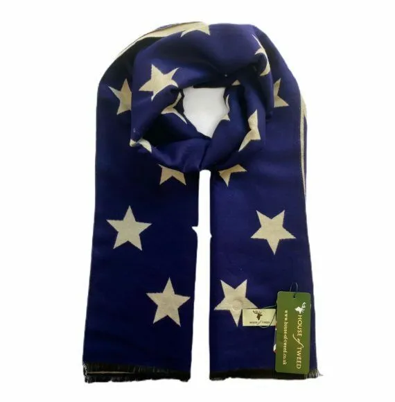 House of Tweed Star Pattern Luxury Ladies Scarf Womens Scarves Nature Warm