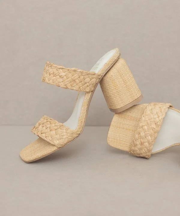 Kyle Raffia Sandal Heel