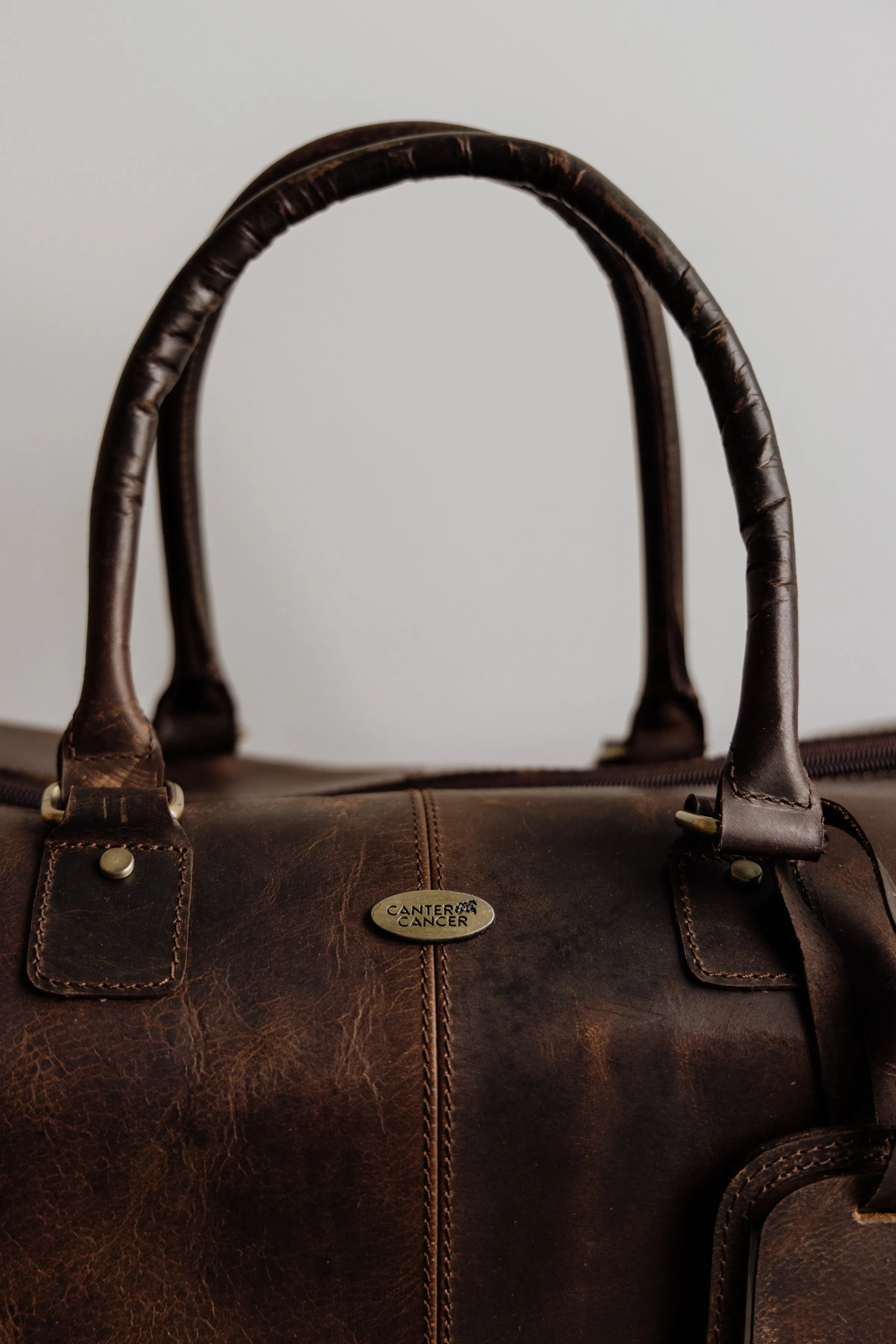 Leather Overnight Duffel Bag