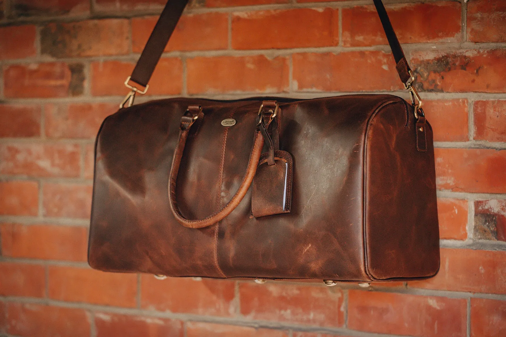 Leather Overnight Duffel Bag