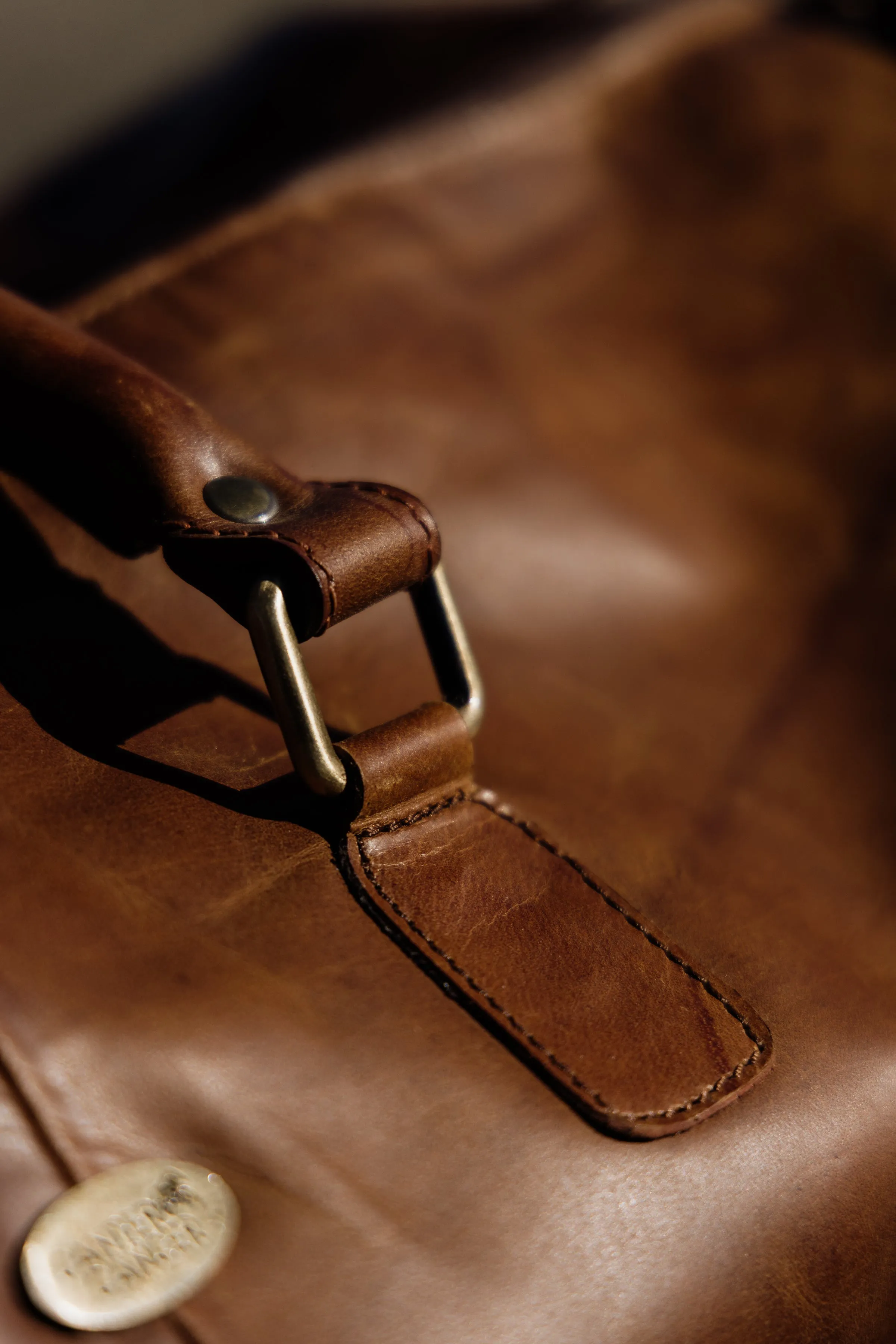 Leather Overnight Duffel Bag