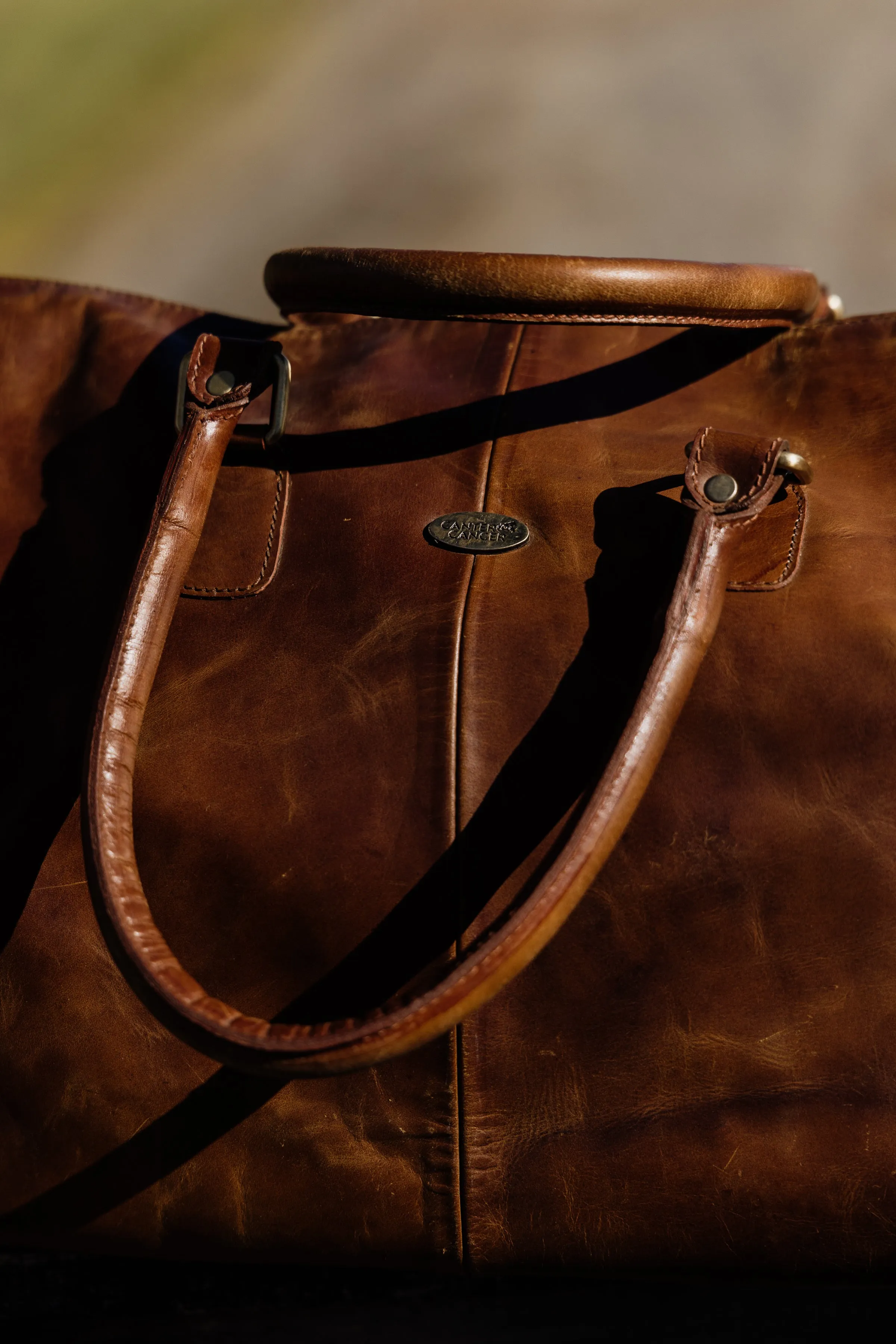 Leather Overnight Duffel Bag