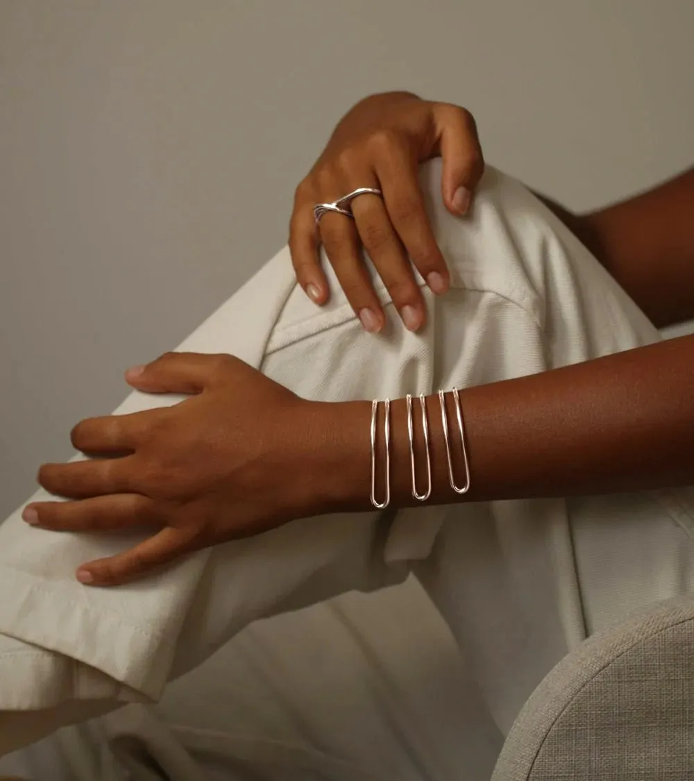 L'ORIGINE, solid silver bracelet