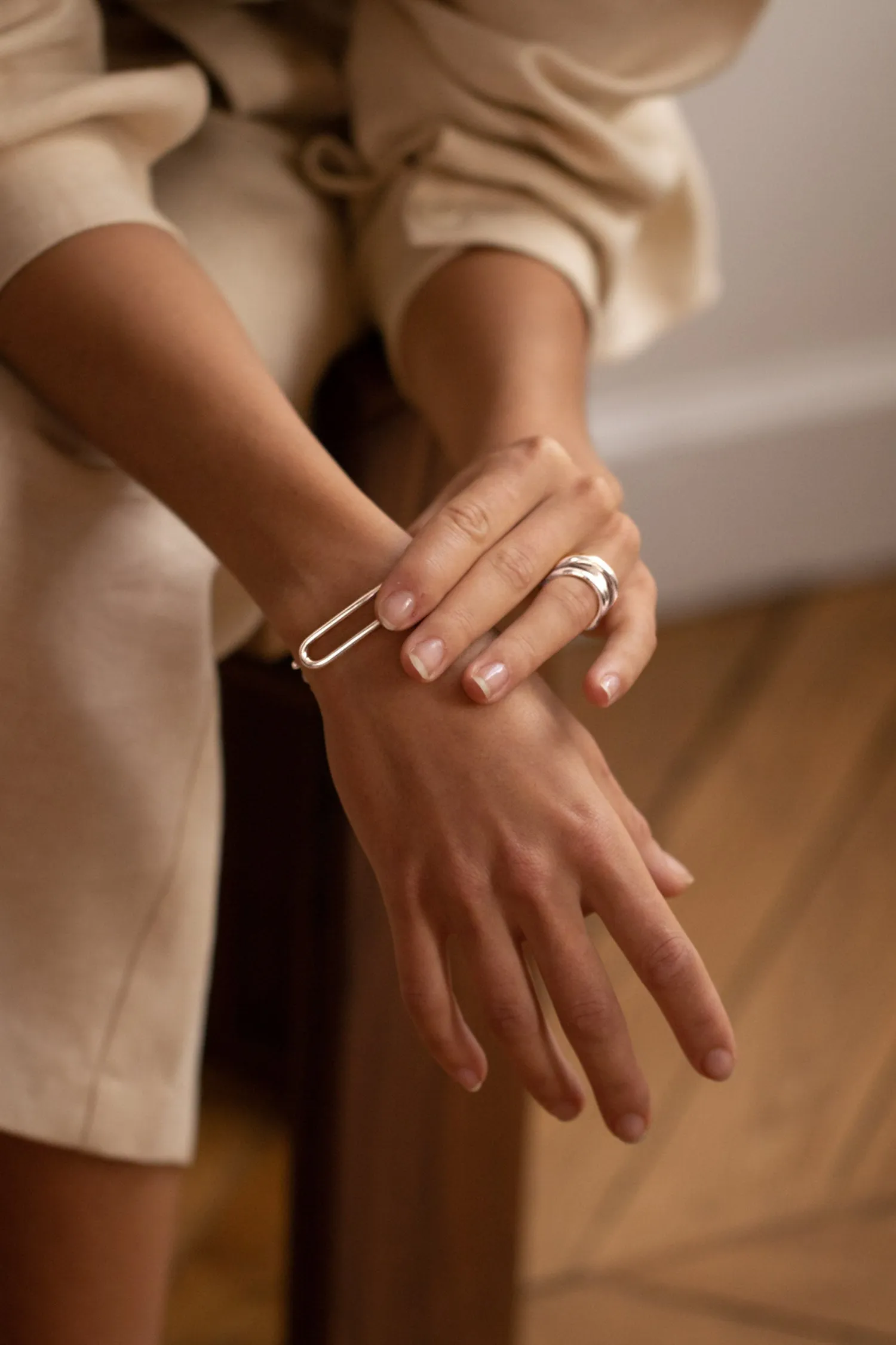 L'ORIGINE, solid silver bracelet