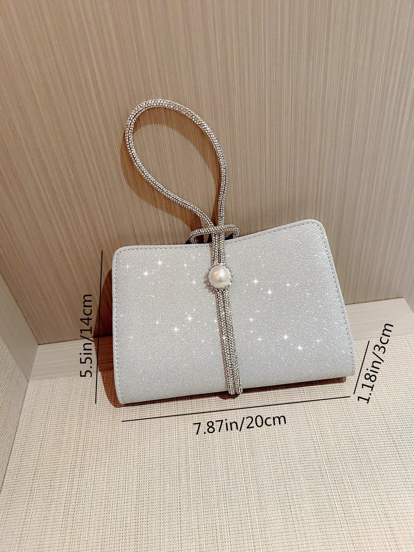 Luxury Glitter, Pearl Evening Handbag