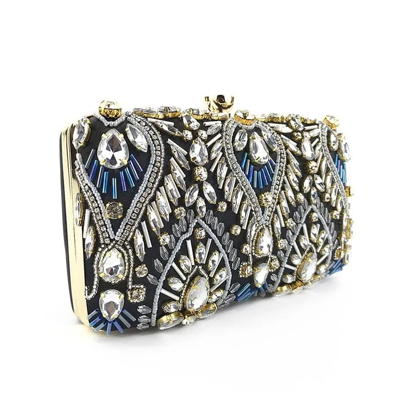 Luxy Moon Beaded Evening Bags Diamond Rhinestone Clutches