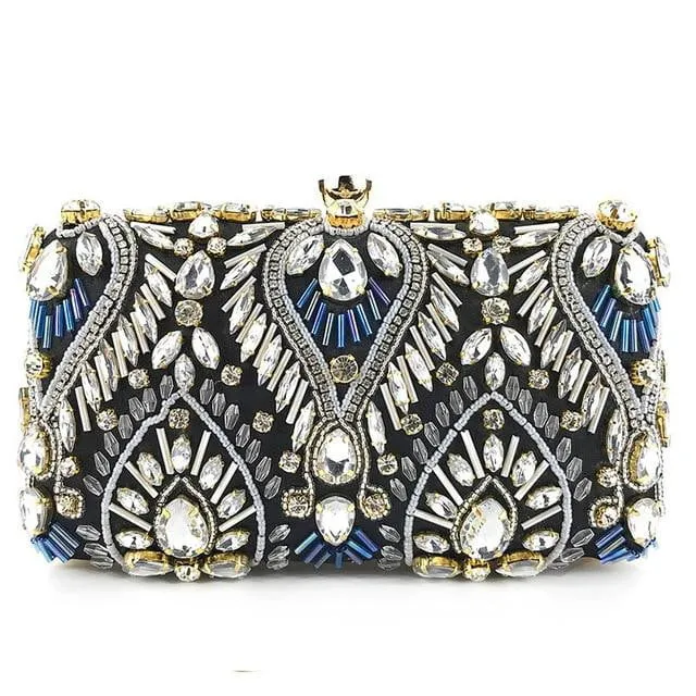 Luxy Moon Beaded Evening Bags Diamond Rhinestone Clutches