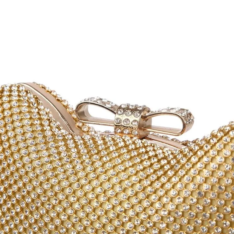 Luxy Moon Diamond Evening Bags Cat Head Rhinestone Clutches