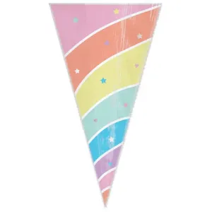 Magical Rainbow Unicorn Horn Treat Bags - 15 Pkt