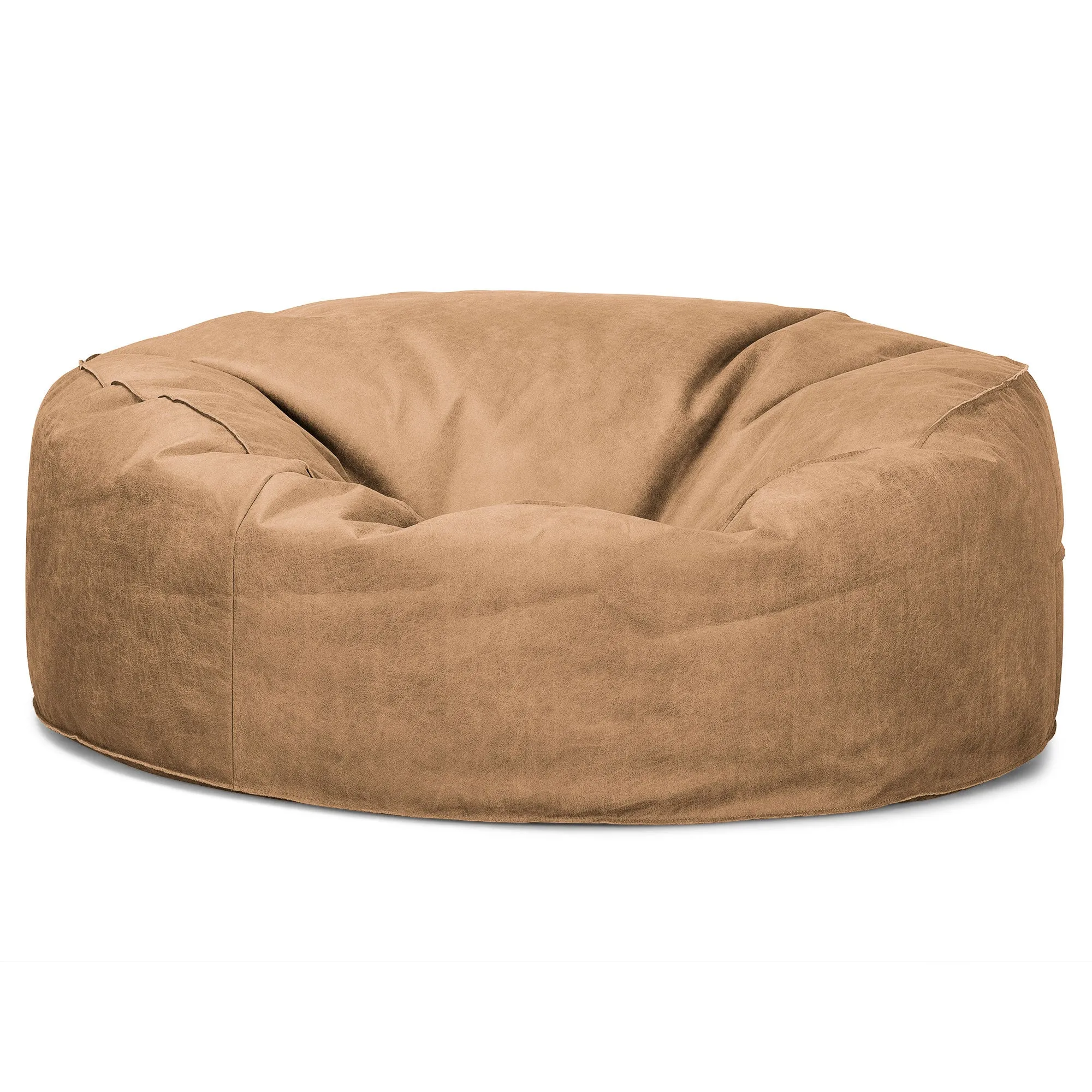 Mammoth Bean Bag Sofa - Distressed Leather Honey Brown