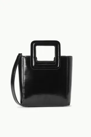 MINI SHIRLEY LEATHER BAG | BLACK POLISHED