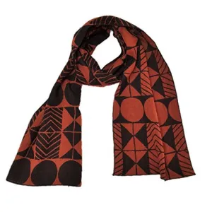 NUNO Scarf: "Shippo" (Black/Brown)