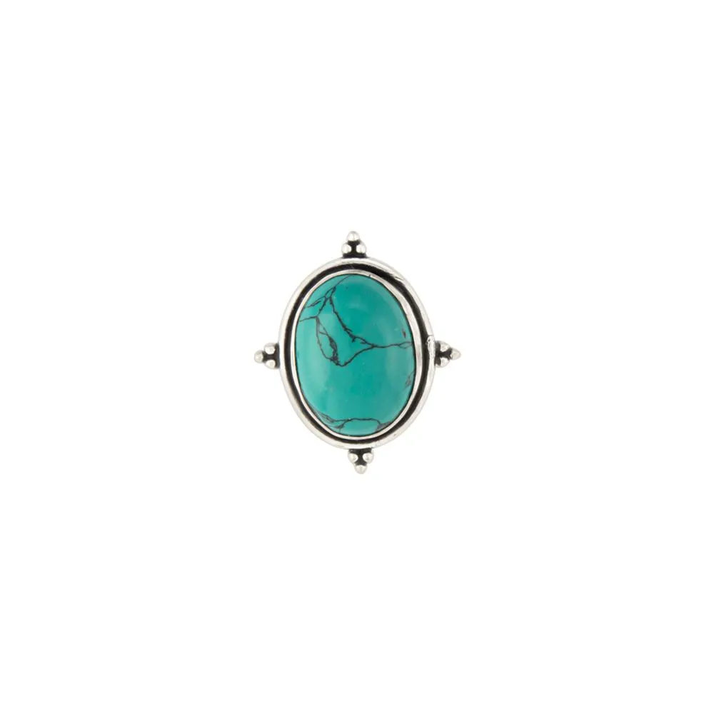 Oval Turquoise Look Ring