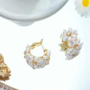 Pearl Floral Earrings