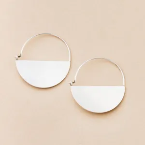 Refined Earring Collection - Lunar Hoop / Sterling Silver