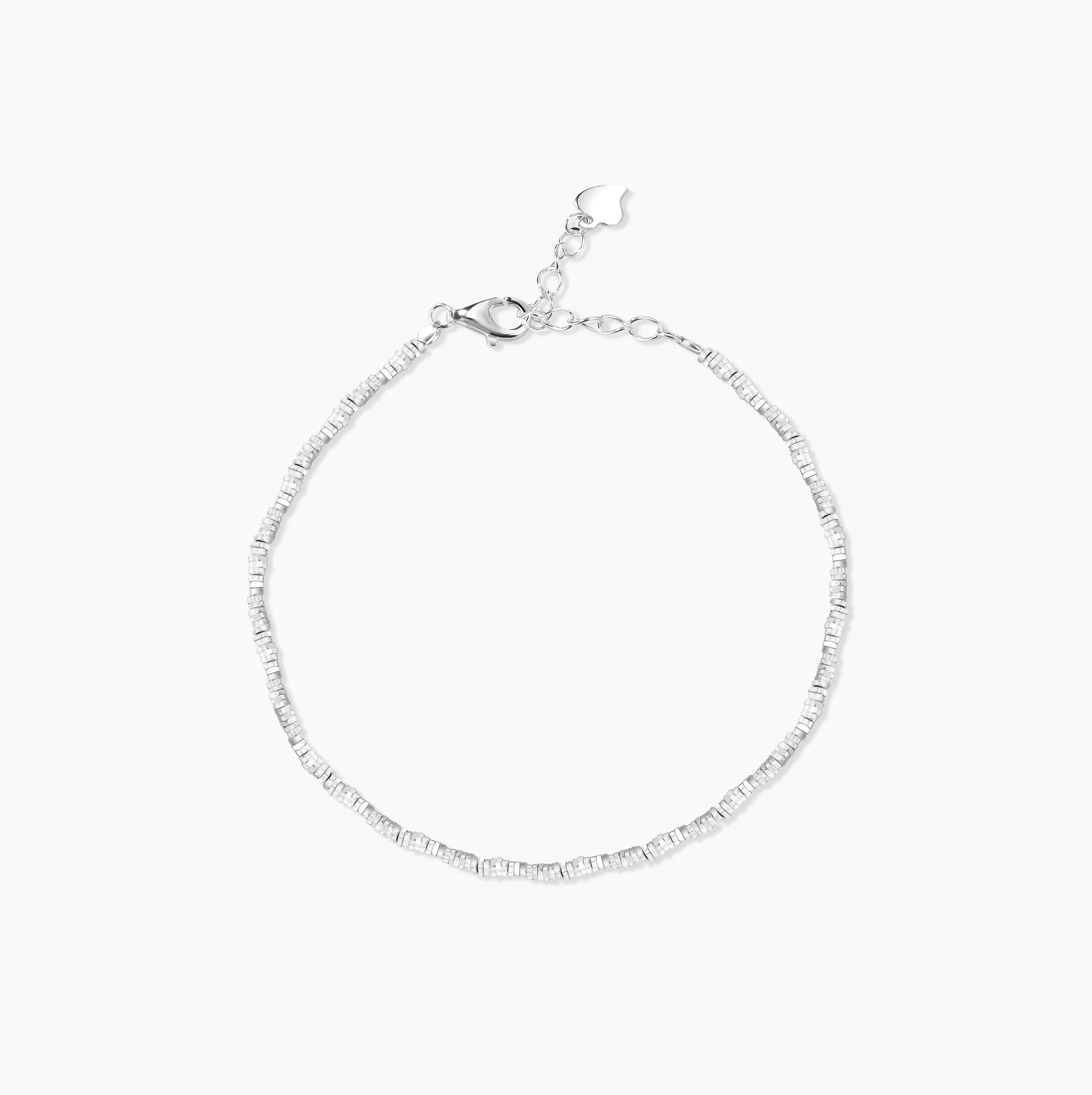 Silver Minimalist Beaded Bracelet