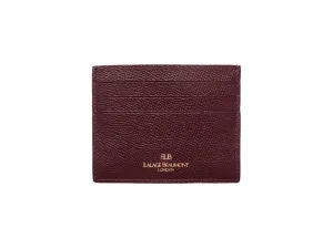 Single Card Holder Dolomite Pebble Print Calf Leather - Wine