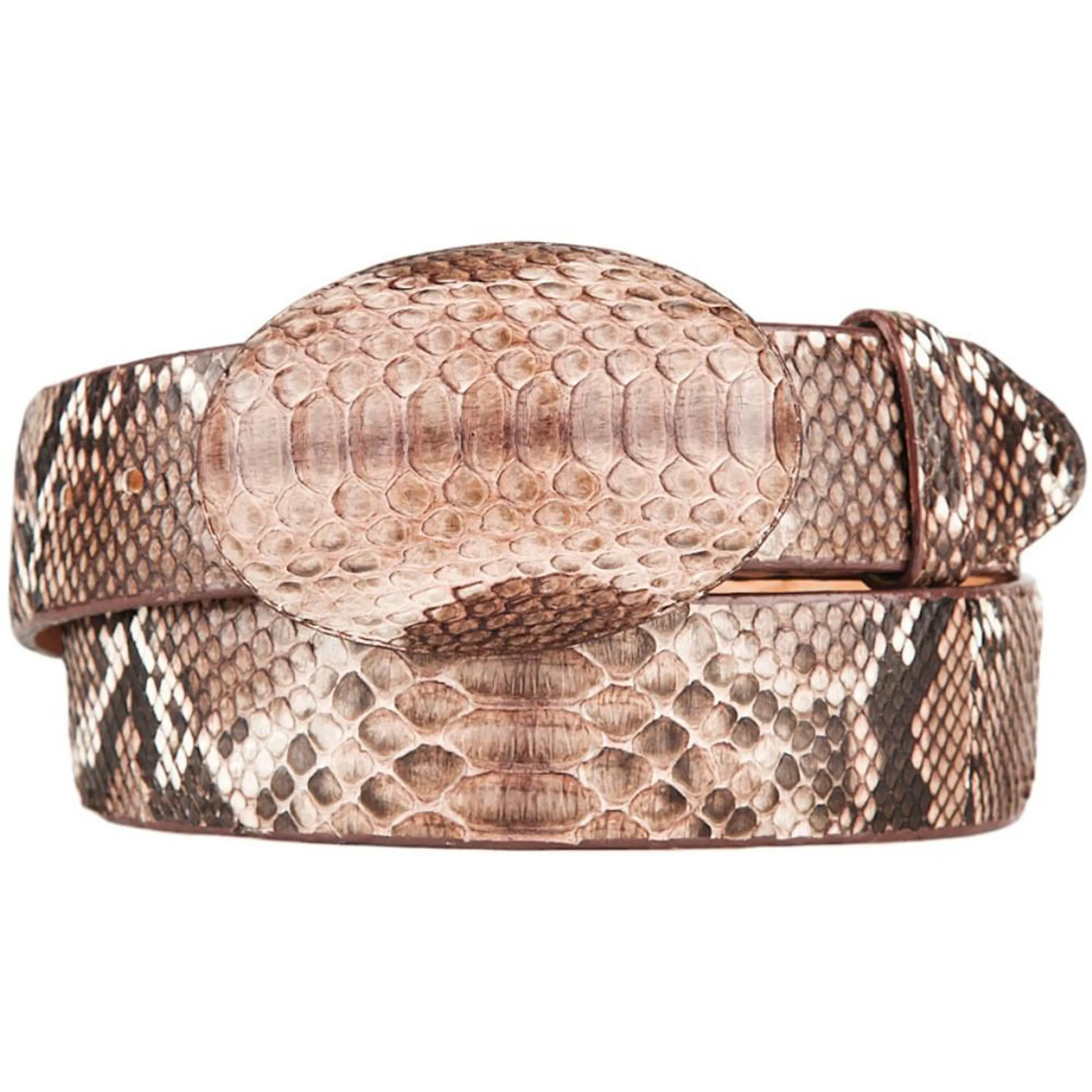 Snakeskin Belt Rustic Brown