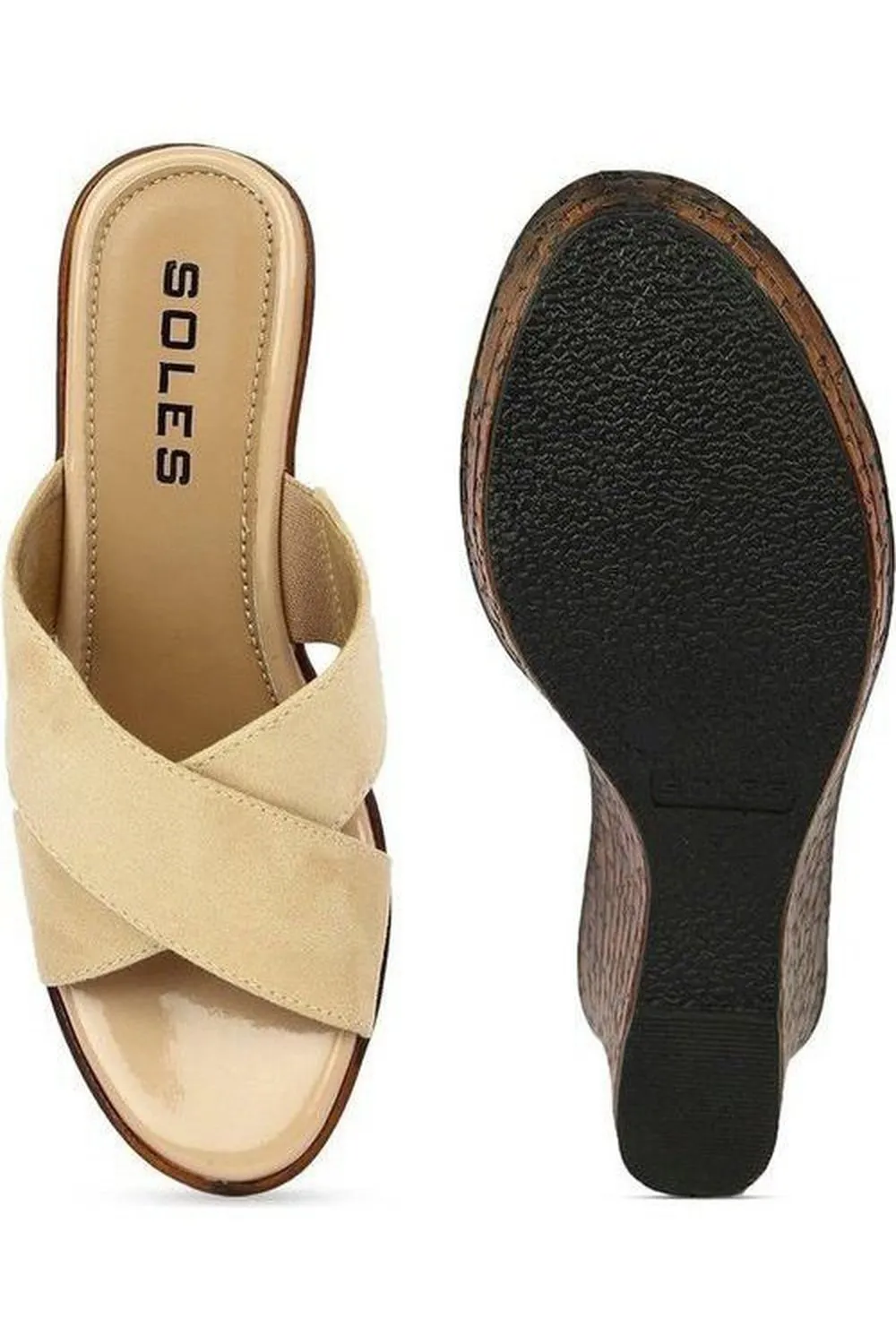 SOLES Beige Wedges - Neutral & Versatile Footwear