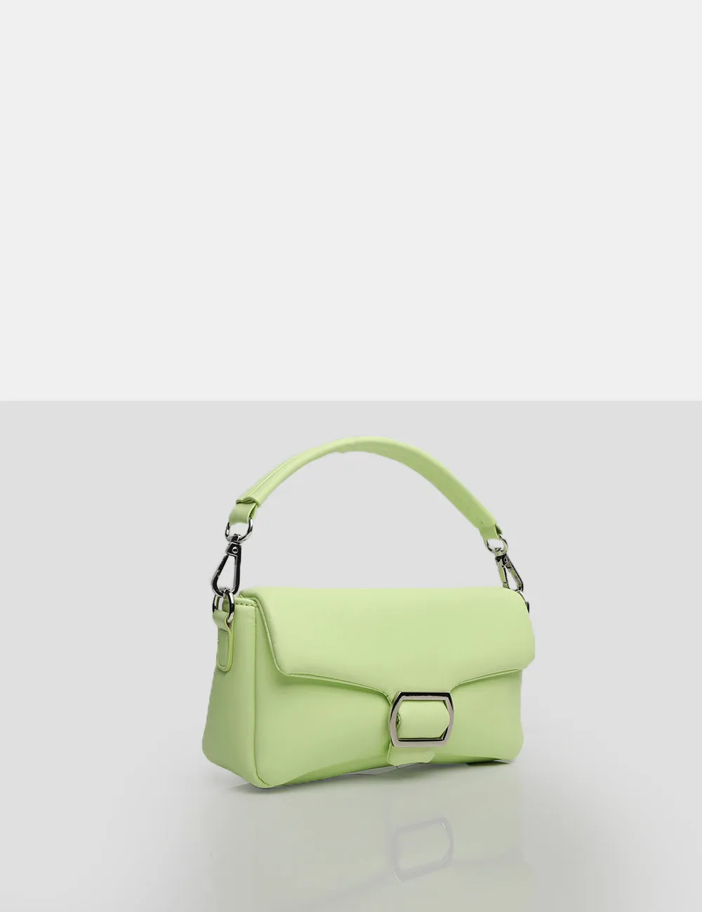 The Capri Lime Padded Shoulder Bag