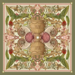 The Nautilus & Hummingbird Silk Scarf | 65x65cm [Preorder]