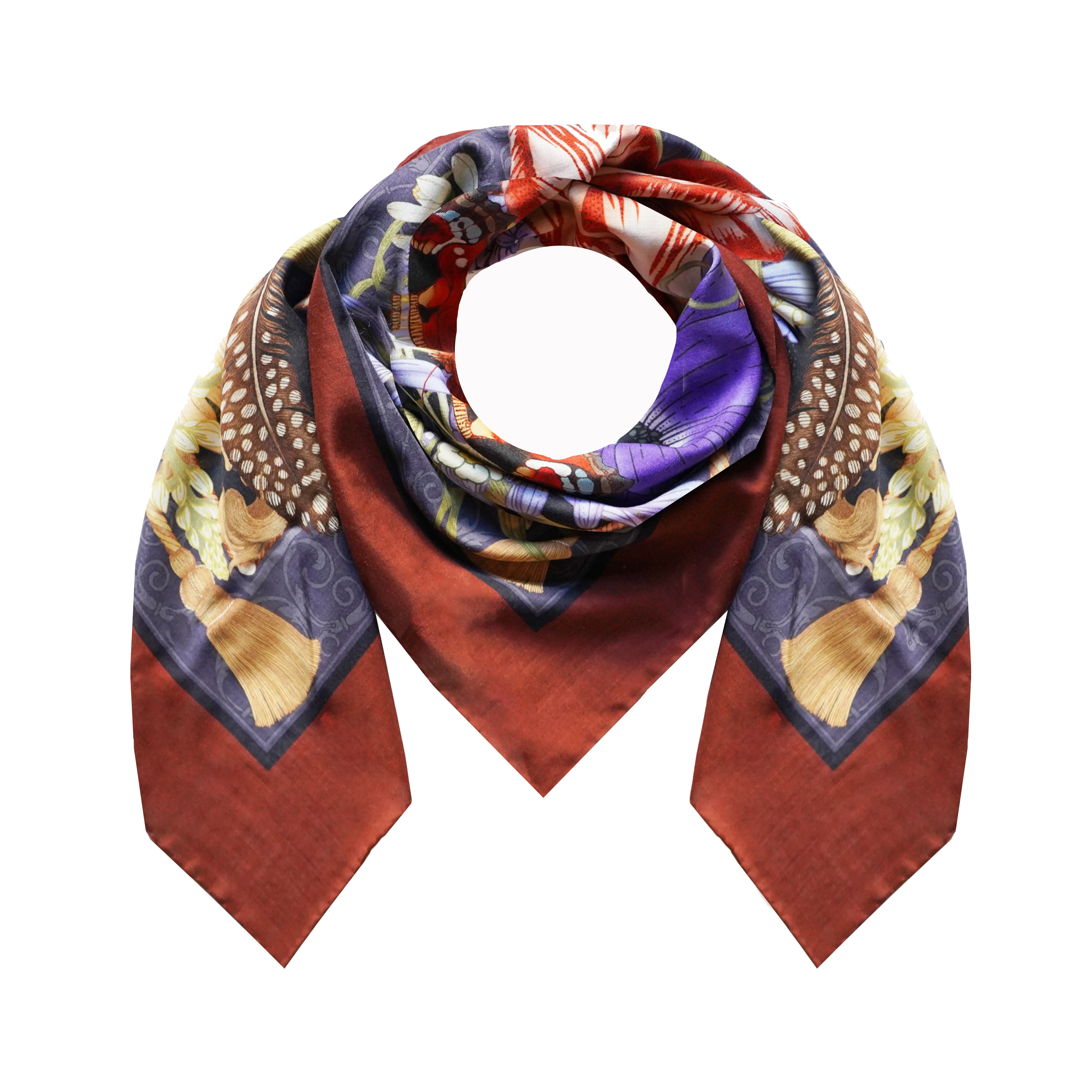 The Pomegranate Still Life Scarf | Wool/Silk | 90x90cm [Preorder]