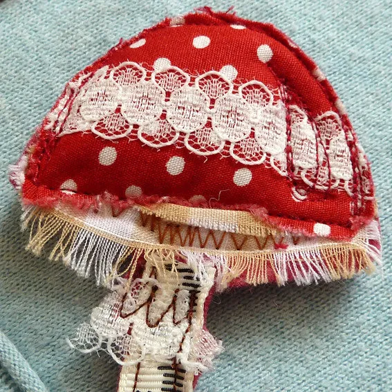 Toadstool brooch